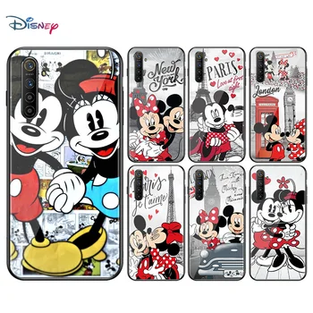Disney Karikatür Sevimli Minnie Mickey Mouse OPPO A93 A92 A73 A53S A52 A32 A31 A12E A1K Bulmak X2 X3 Pro Lite Neo Siyah telefon kılıfı